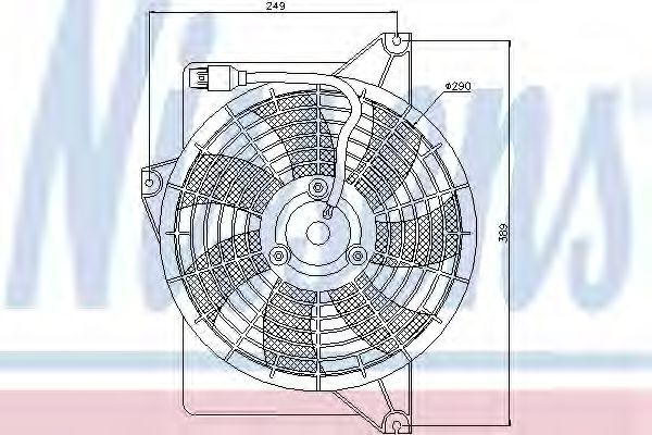 вентилатор, конденсатор на климатизатора NISSENS