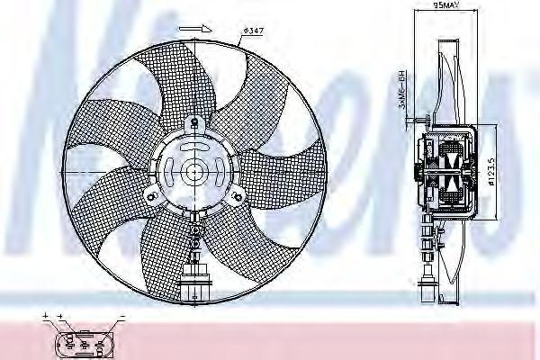 вентилатор, охлаждане на двигателя NISSENS