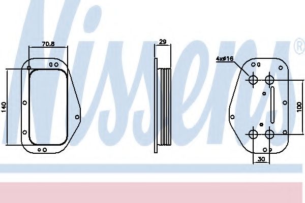 маслен радиатор, двигателно масло NISSENS
