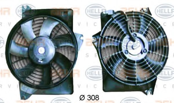 вентилатор, конденсатор на климатизатора HELLA