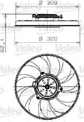вентилатор, охлаждане на двигателя VALEO