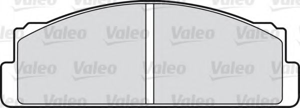 комплект спирачно феродо, дискови спирачки VALEO