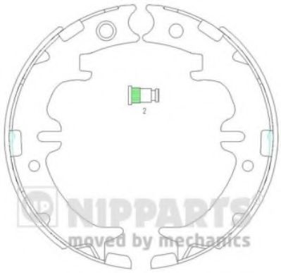 комплект спирачна челюст, ръчна спирачка NIPPARTS
