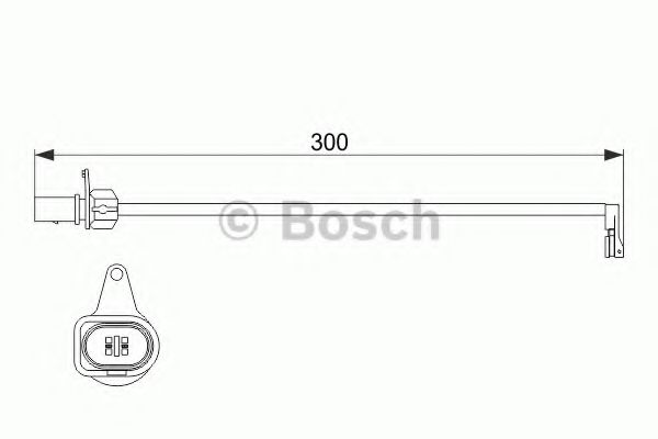 предупредителен контактен сензор, износване на накладките BOSCH