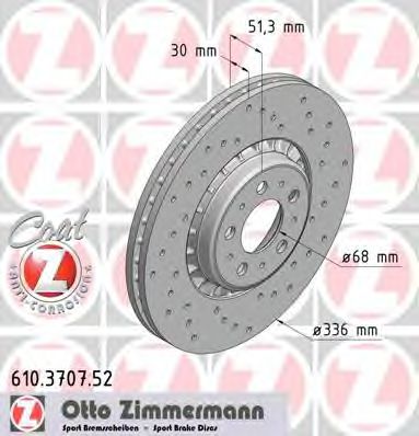 спирачен диск ZIMMERMANN
