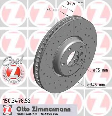 спирачен диск ZIMMERMANN