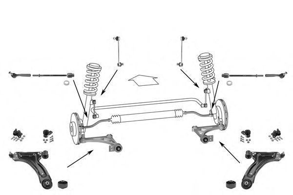 Схема передней подвески опель омега б
