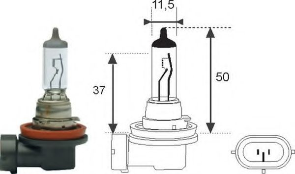 H11 12 Лампа розжарювання (H11 12V 55W)