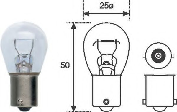 P21W 12 Лампа розжарювання (12V P21W)
